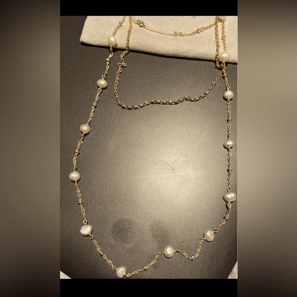 Kendra Scott Gold Pearl Multi Strand Necklace - NWT